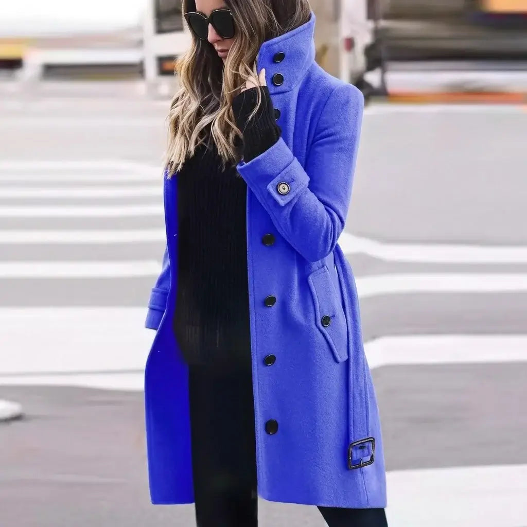 Elegant Women's Overcoat – Defined Waist, Instant Look