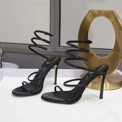GlowCoil Sparkle Spiral Heels: The Sparkle That Turns Heads at Every Party