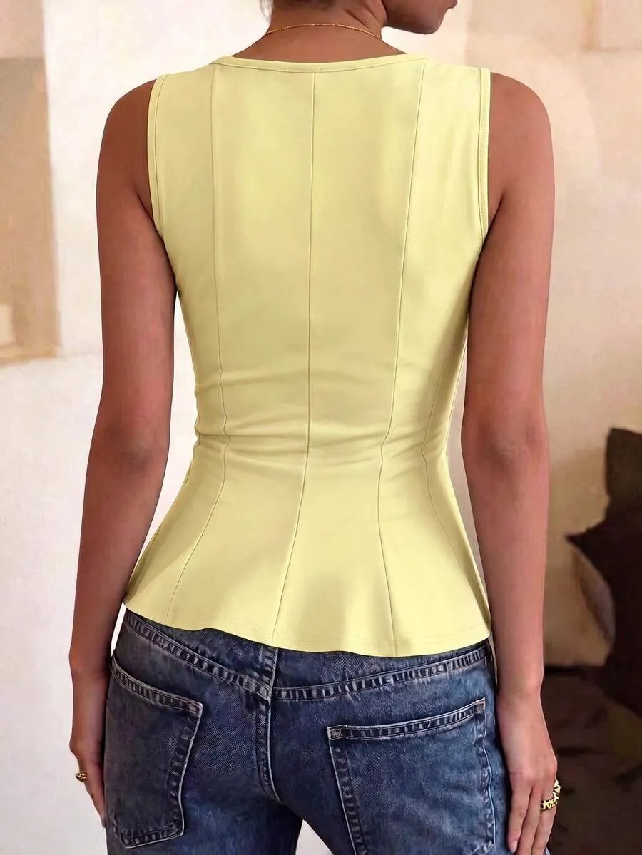 Casual Knit Ruffled Top,
